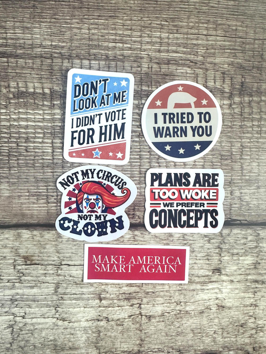 Anti-Trump Sticker Pack: Funny Political Humor Vinyl Decals Waterproof