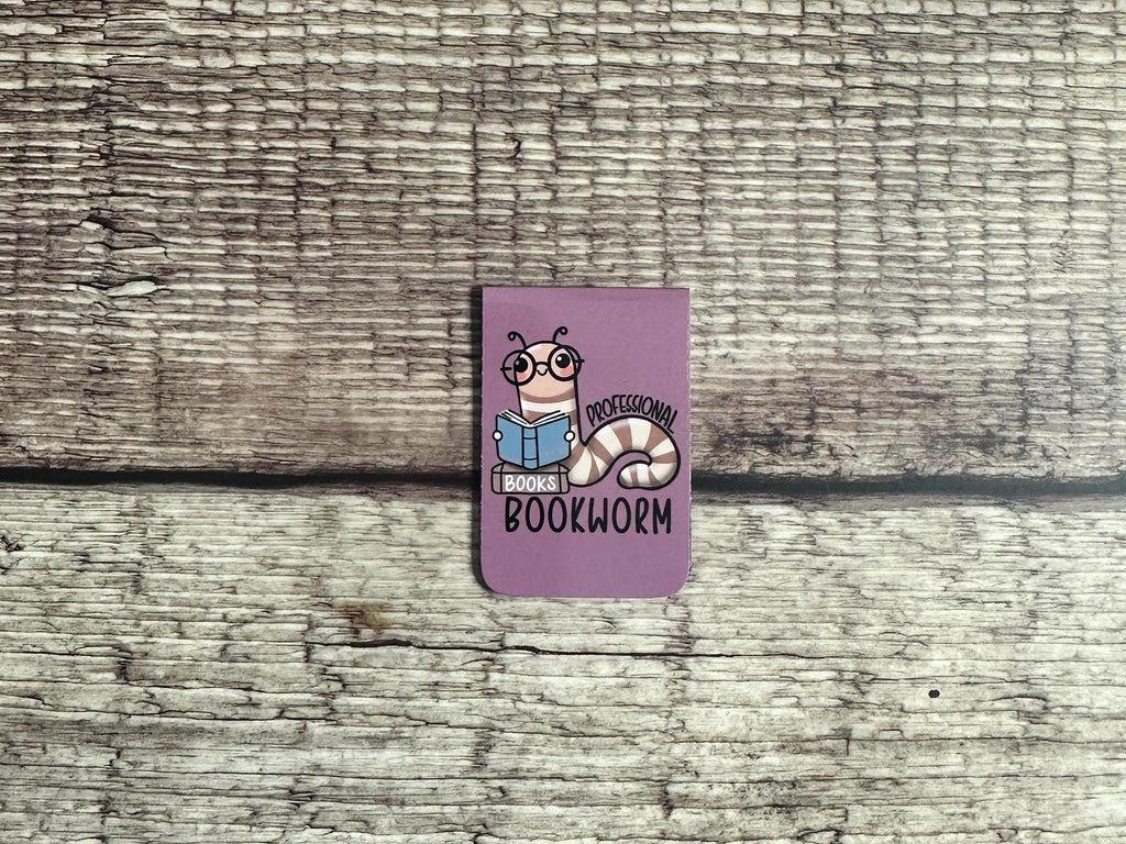 Professional Bookworm Magnetic Bookmark: Book Lover Gift