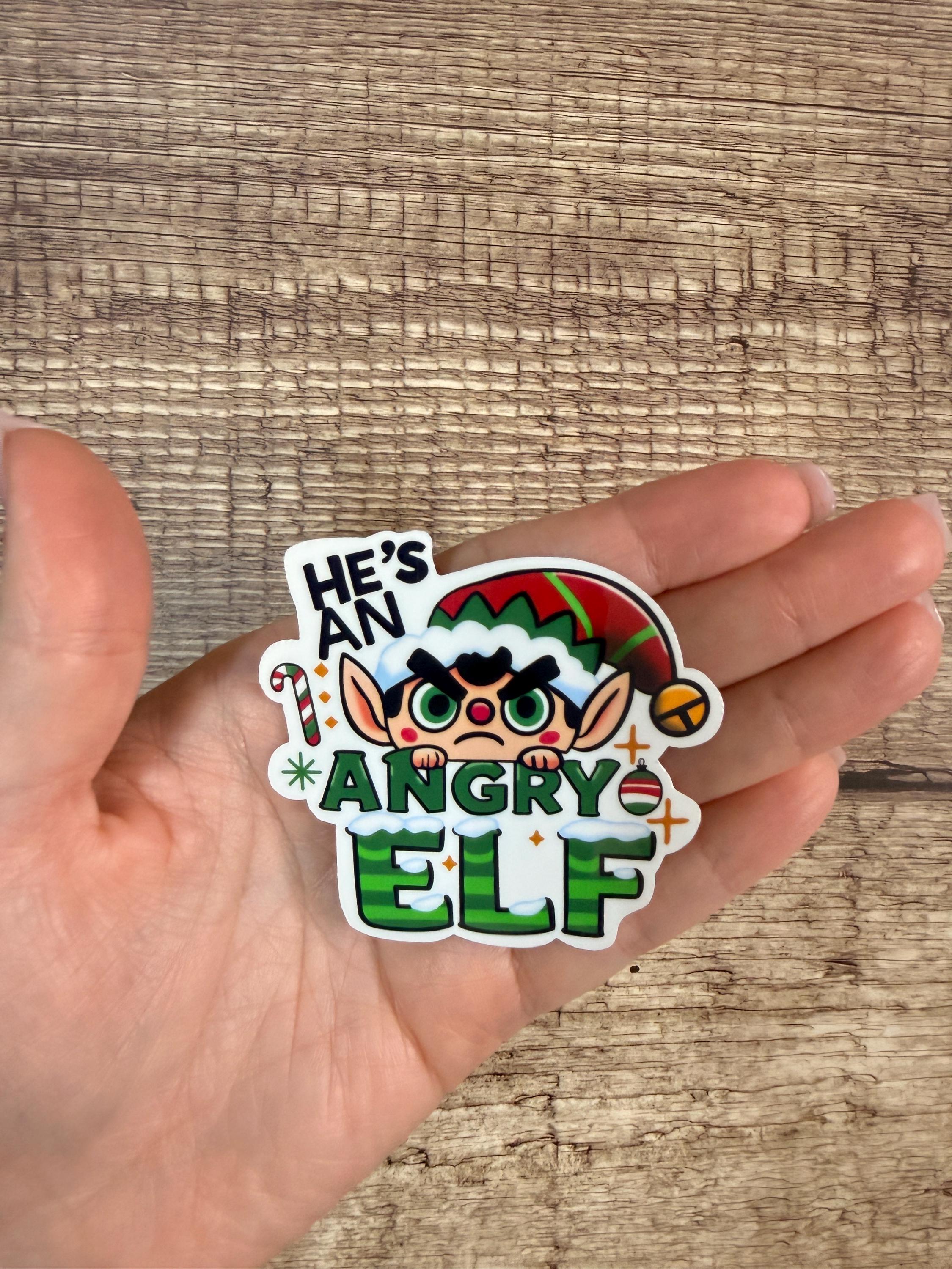 Funny Elf Movie Quote Sticker: He's An Angry Elf | Holiday Movie Quote Vinyl Decal