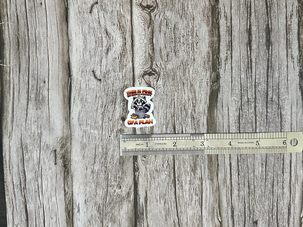 This Is Fine Raccoon Sticker: Funny Anti-Trump Political Humor