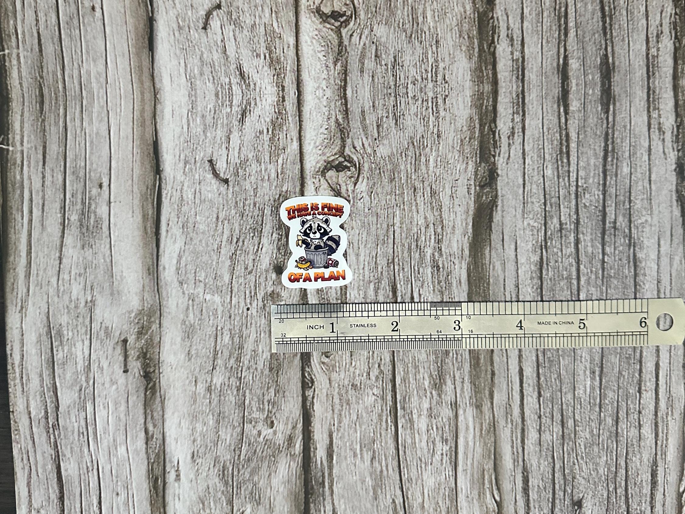 This Is Fine Raccoon Sticker: Funny Anti-Trump Political Humor