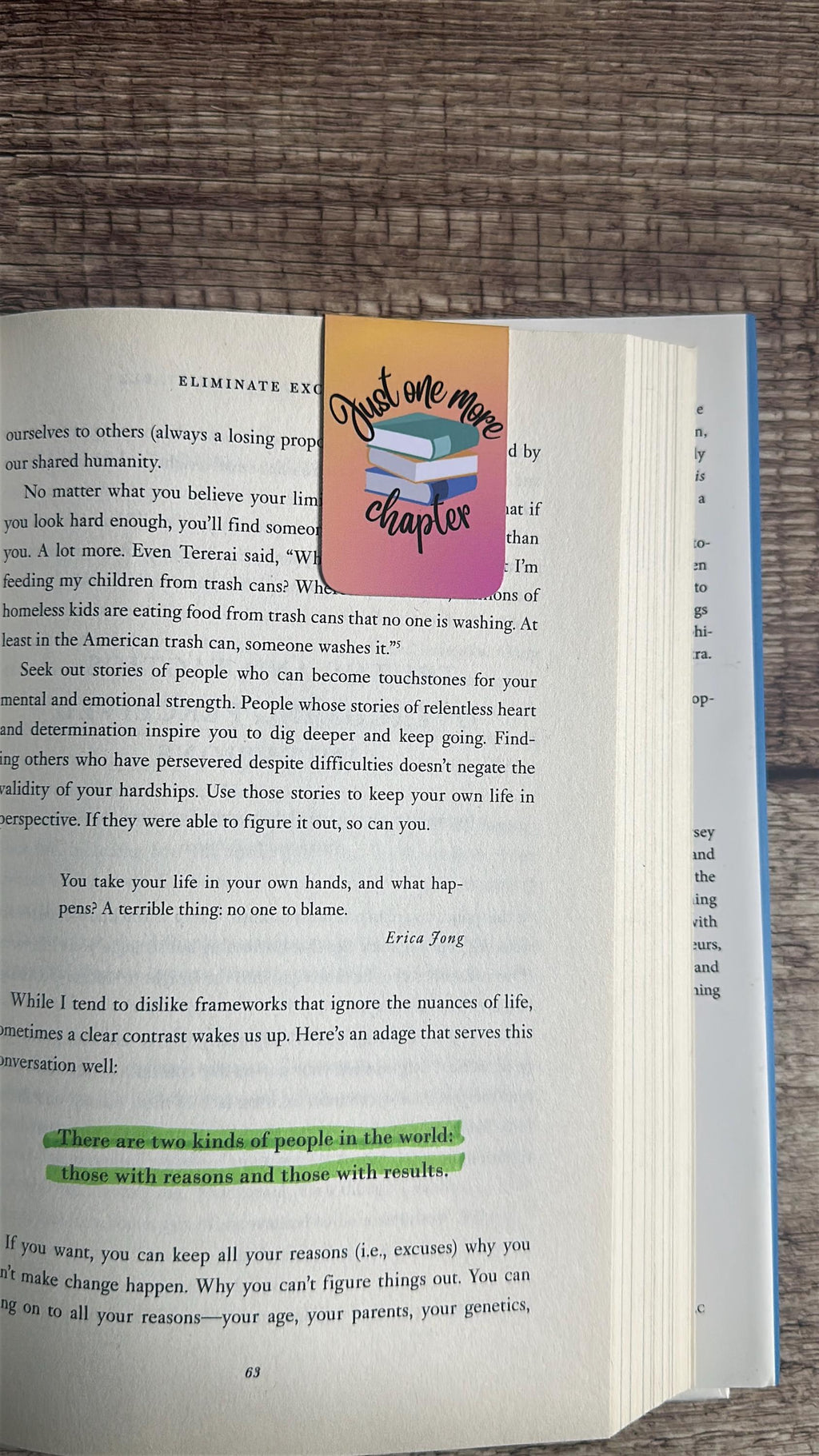 Magnetic Bookmark: Just One More Chapter - Book Lover Gift