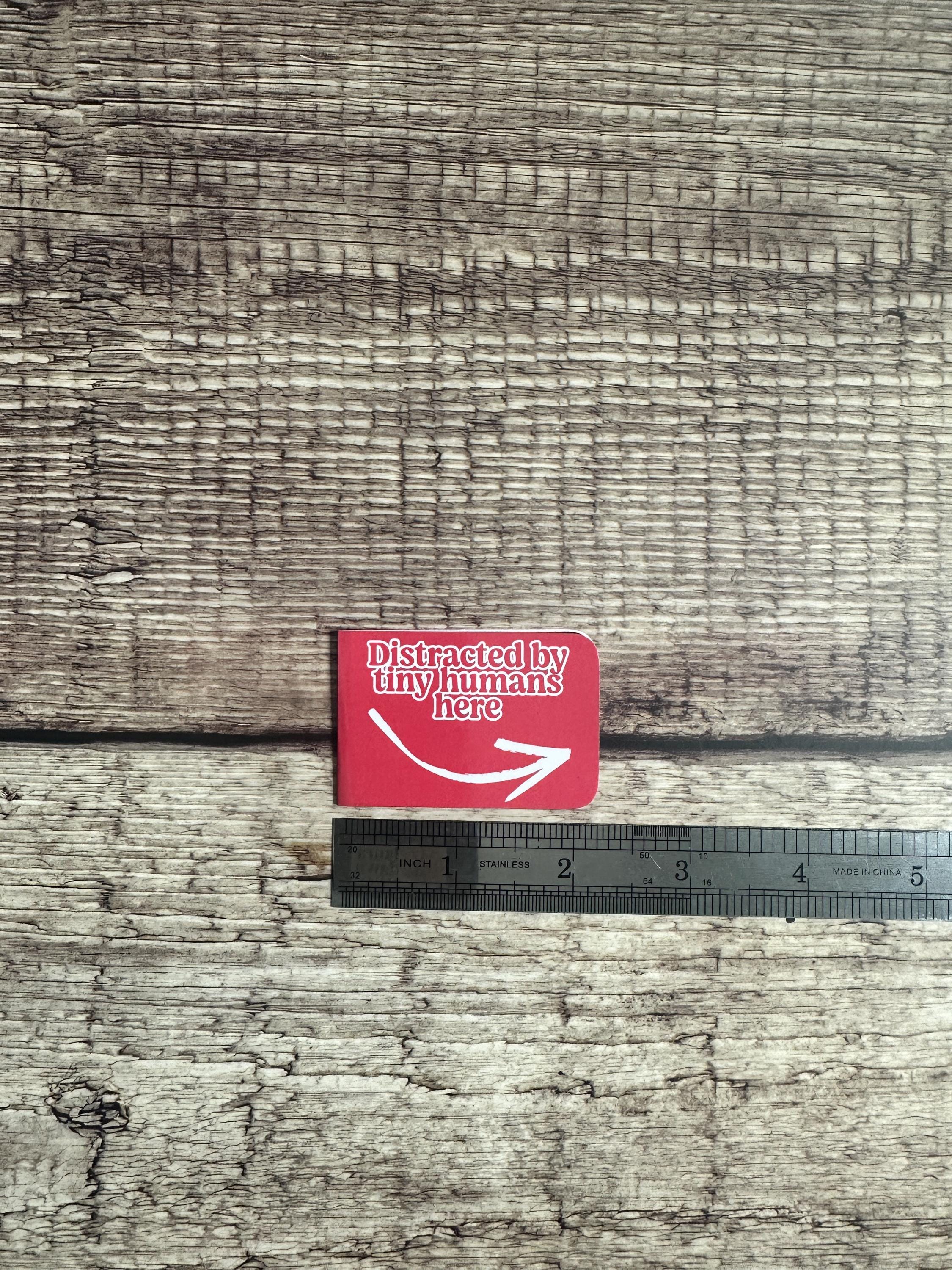 Funny Magnetic Bookmark: "Distracted by Tiny Humans" - Gift for Parents - Double-sided