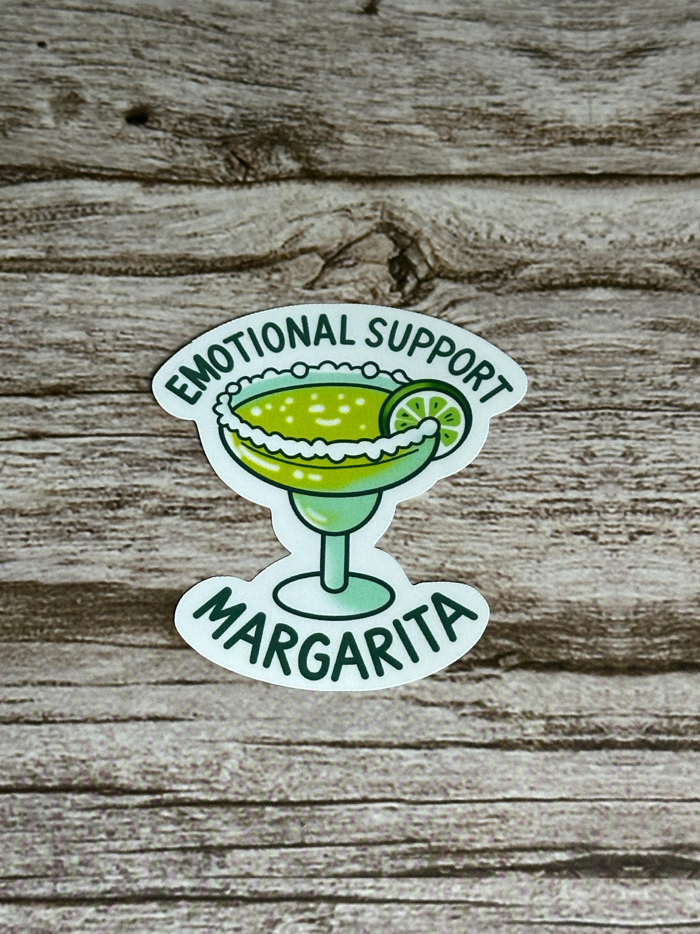 Emotional Support Margarita Sticker: Funny Waterproof Vinyl Decal