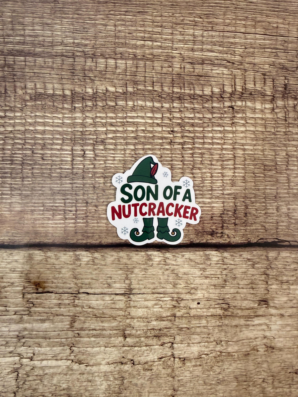 Funny Christmas Waterproof Sticker "Son Of A Nutcracker" Classic Holiday Movie Quote - Christmas Humor Gift Vinyl Decal