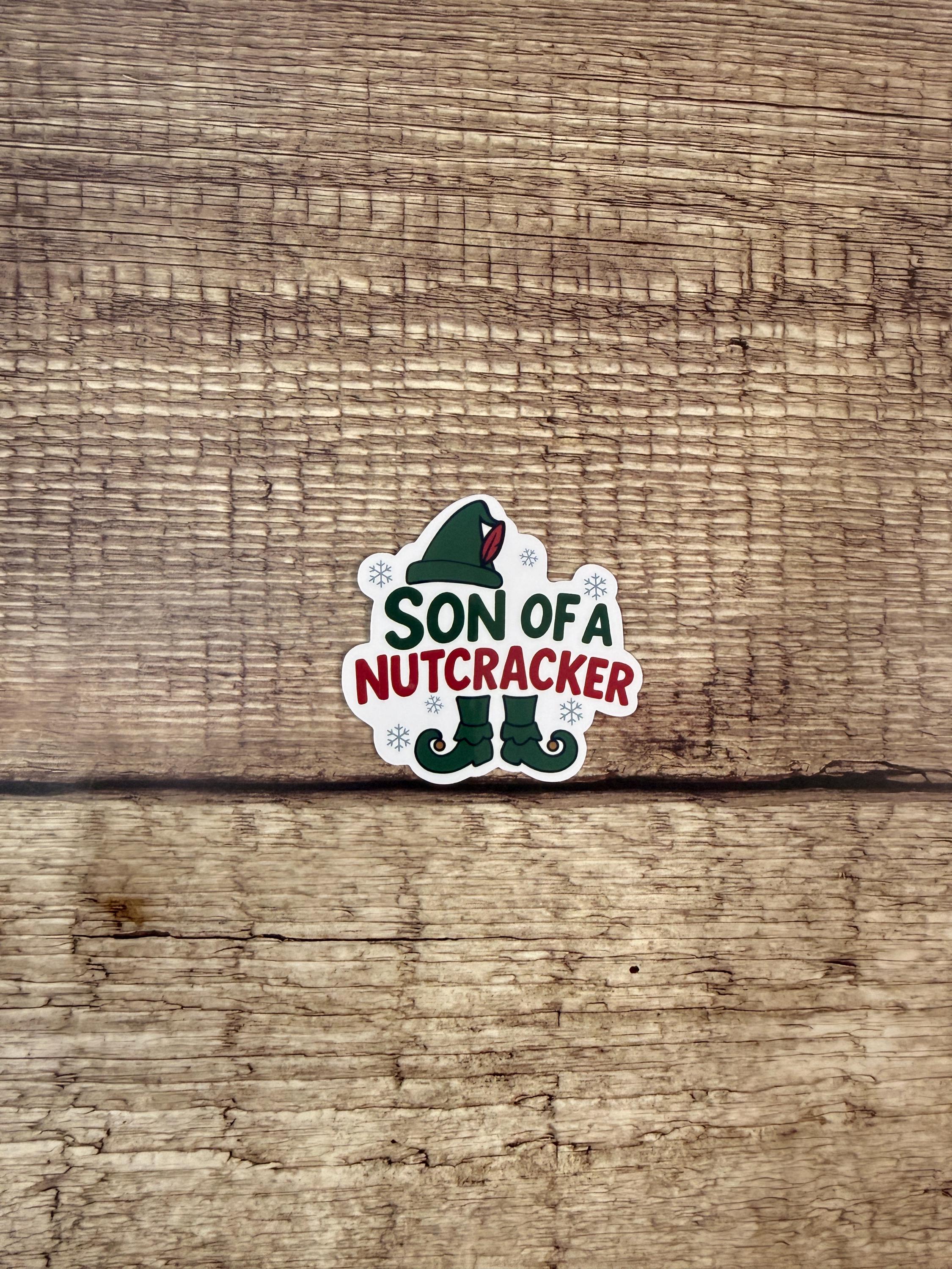 Funny Christmas Waterproof Sticker "Son Of A Nutcracker" Classic Holiday Movie Quote - Christmas Humor Gift Vinyl Decal