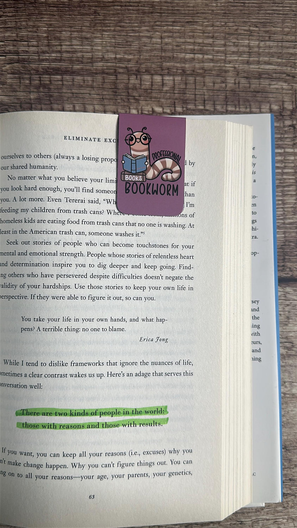 Professional Bookworm Magnetic Bookmark: Book Lover Gift