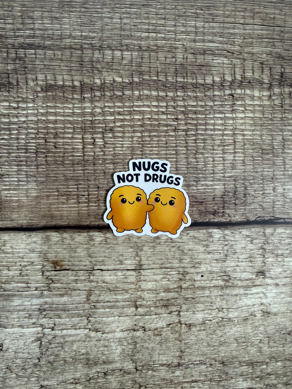 Funny Food Pun Waterproof Sticke "Nugs Not Drugs" Vinyl Decal Gift