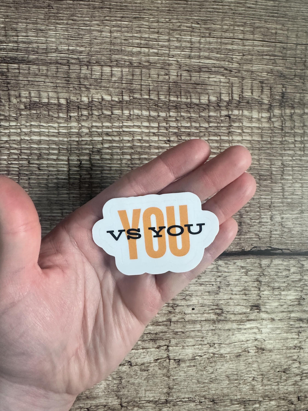Inspirational Sticker "You vs You" Waterproof Vinyl Decal
