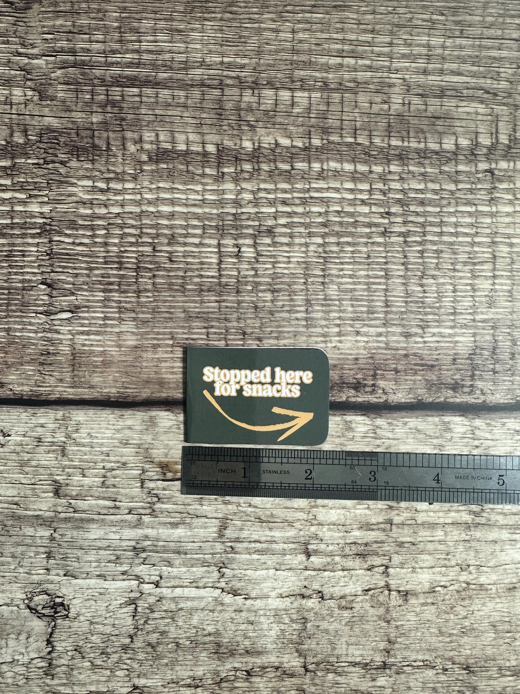 Funny Magnetic Bookmark: "Stopped Here for Snacks" Page Marker