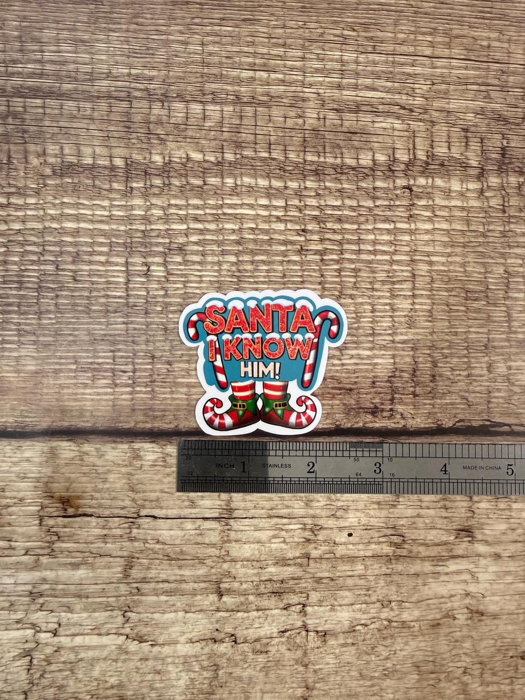 Elf Movie Quote Sticker: Santa I Know Him - Waterproof Holiday Vinyl Decal