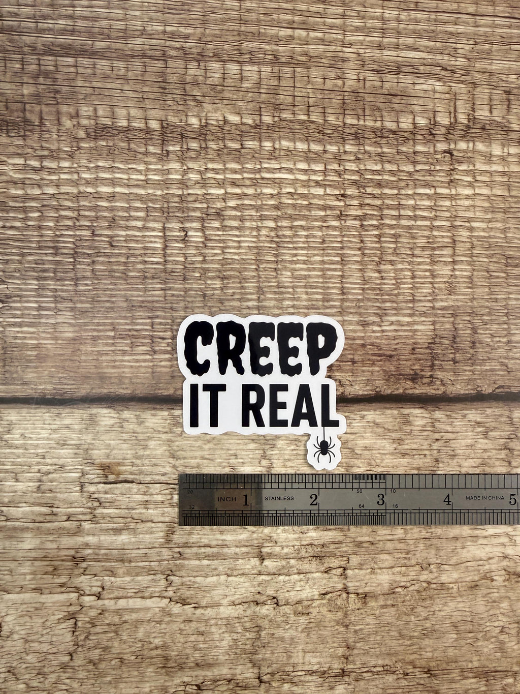 Funny Halloween Waterproof Sticker – Creep It Real Vinyl Decal Gift