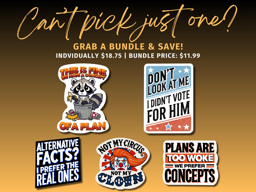 Anti-Trump Vinyl Waterproof Sticker: Political Humor Decal Gift “Don’t Look At Me I Didn’t Vote For Him”