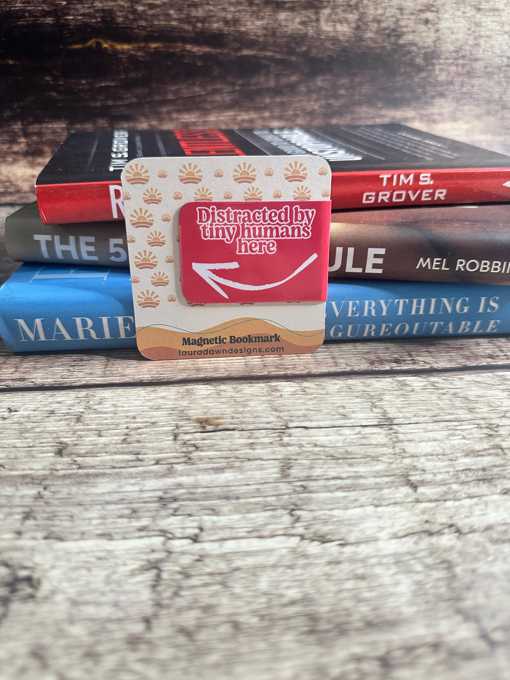 Funny Magnetic Bookmark: "Distracted by Tiny Humans" - Gift for Parents - Double-sided