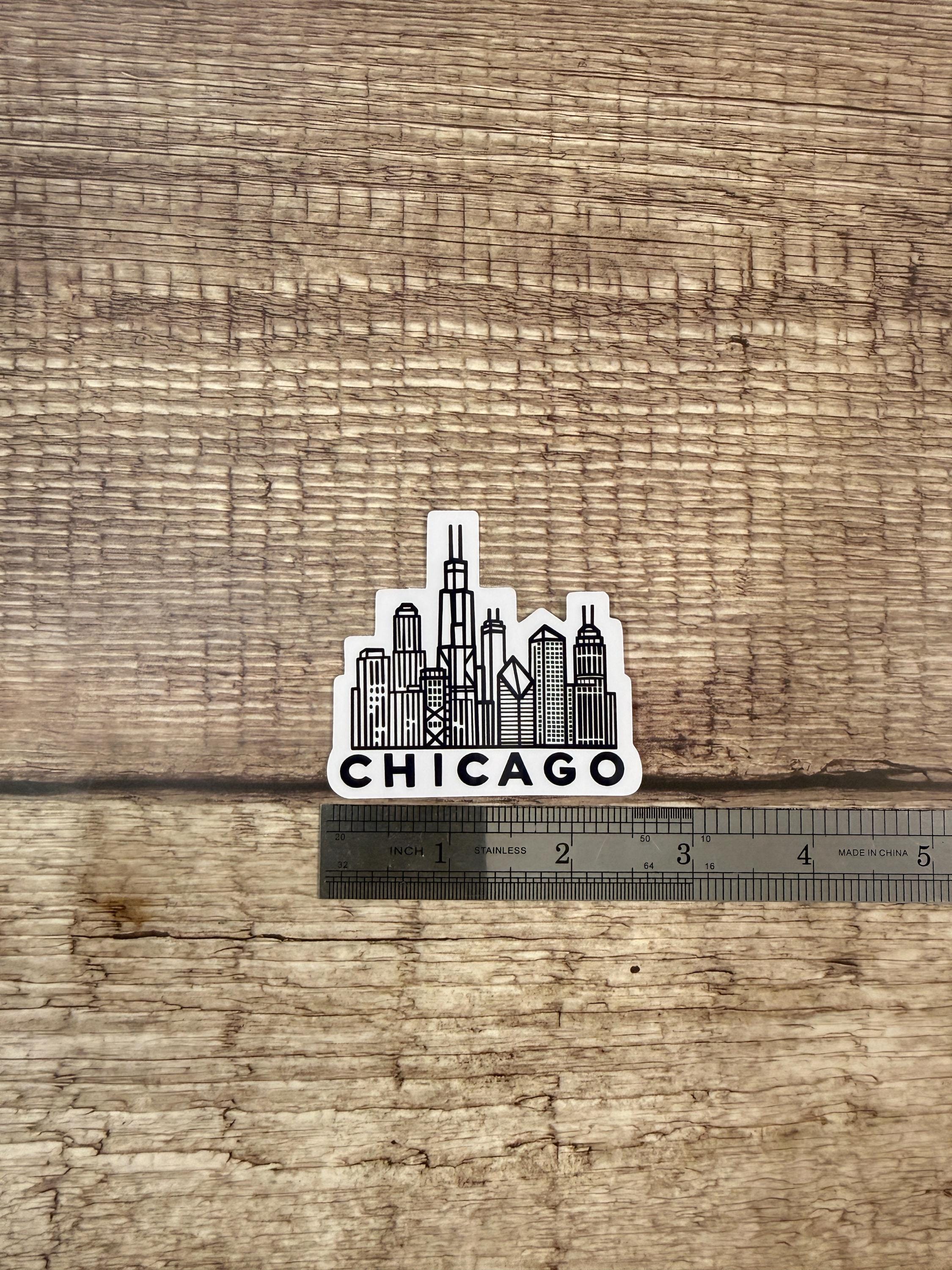 Chicago Skyline Sticker: Windy City Line Art - Waterproof Vinyl Decal