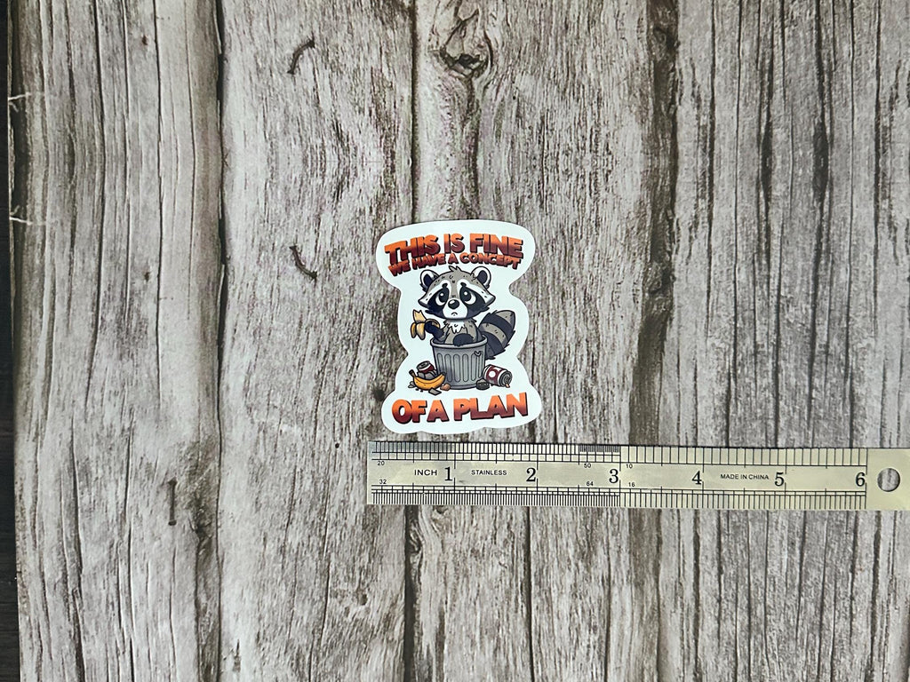 This Is Fine Raccoon Sticker: Funny Anti-Trump Political Humor