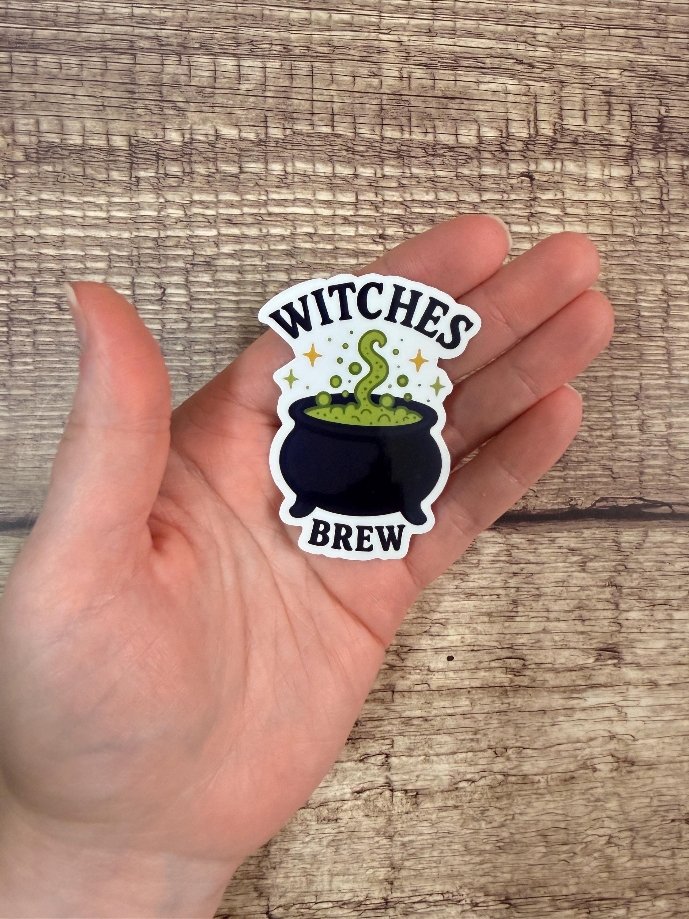 Cute Halloween Waterproof Sticker – Witches Brew Cauldron Vinyl Decal, Spooky Season Gift