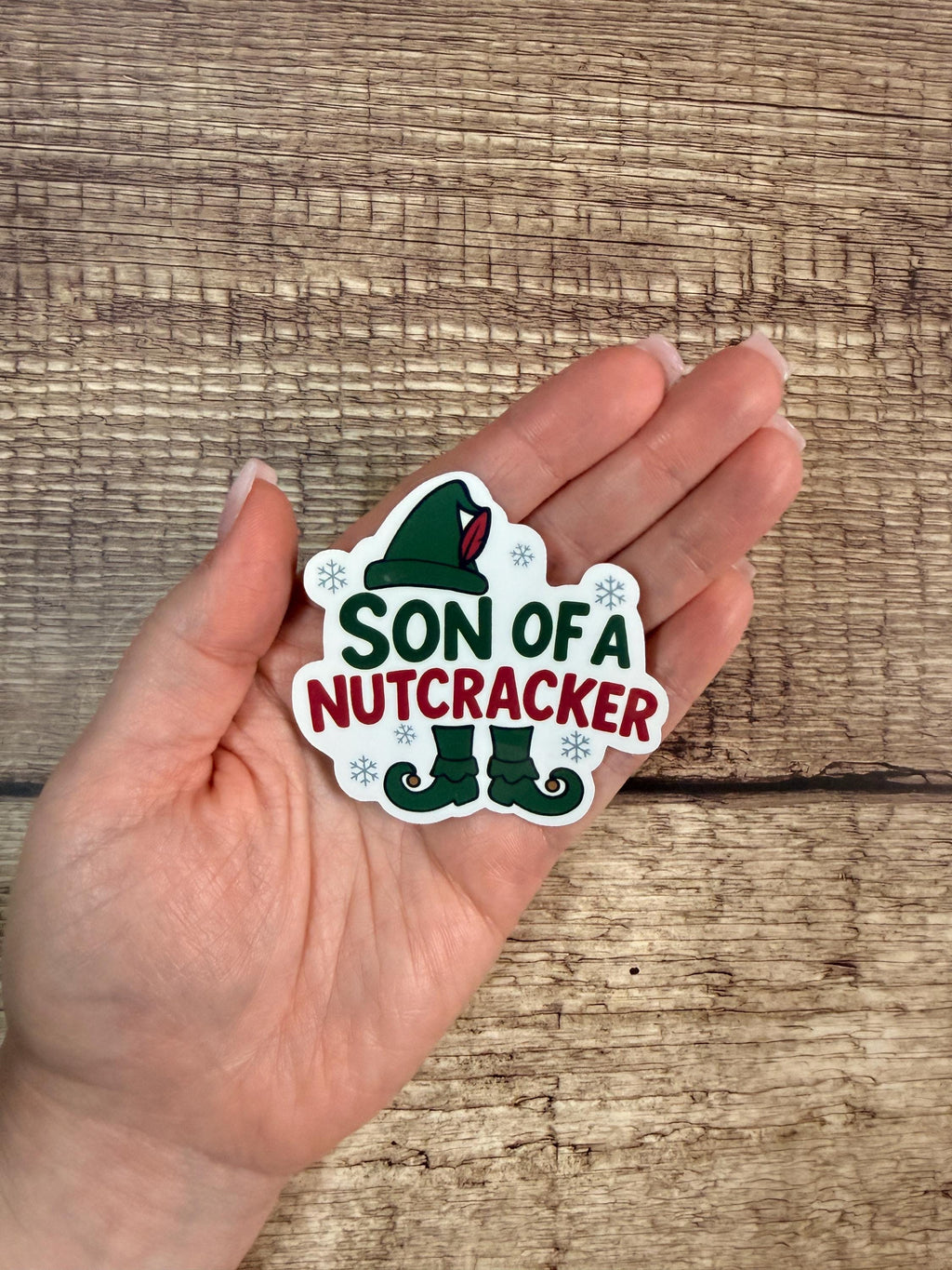 Funny Christmas Waterproof Sticker "Son Of A Nutcracker" Classic Holiday Movie Quote - Christmas Humor Gift Vinyl Decal
