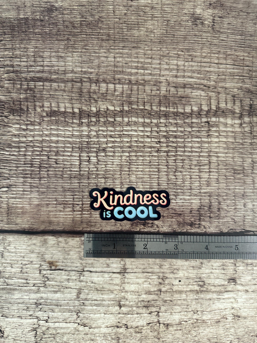 Kindness is Cool Sticker - Minimalist Inspirational Vinyl Sticker for Laptops, Notebooks, and Water Bottles