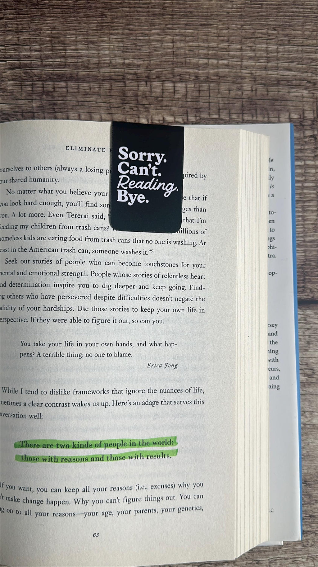 Funny Magnetic Bookmark: Sorry Can't Reading Bye - Book Lover Gift