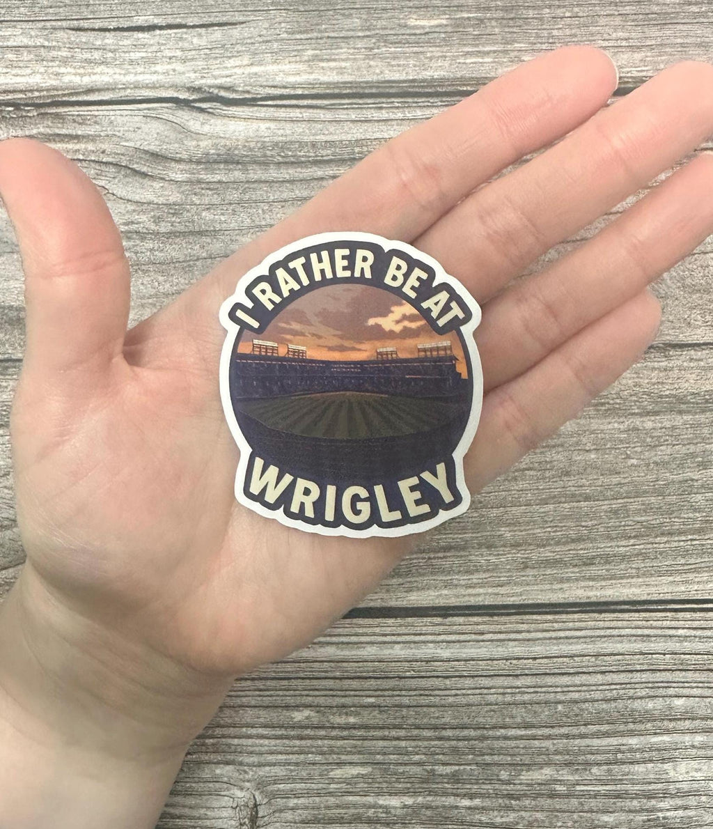 Wrigley Field Inspired Waterproof Sticker: Chicago Baseball Vinyl Decal Gift
