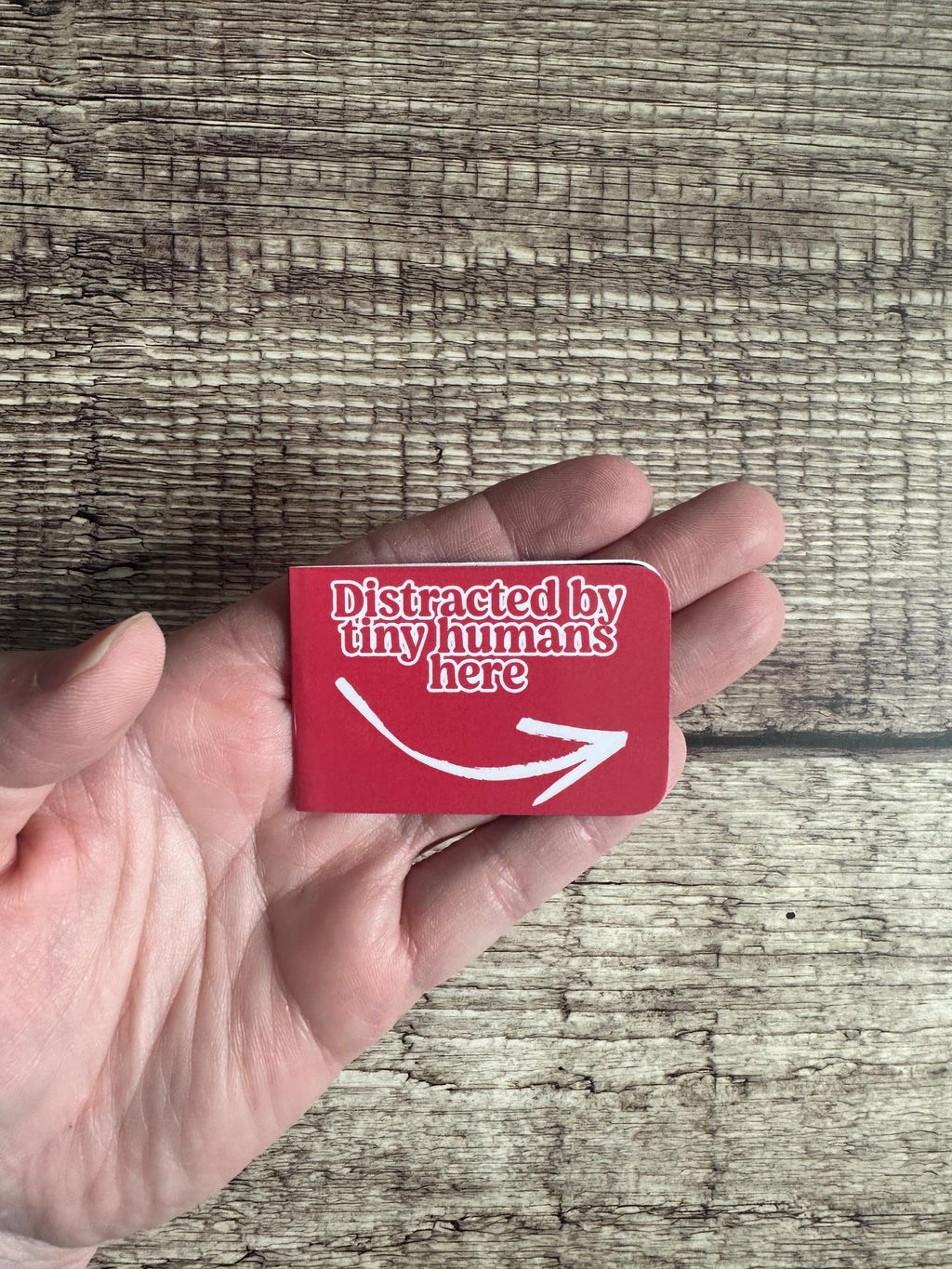 Funny Magnetic Bookmark: "Distracted by Tiny Humans" - Gift for Parents - Double-sided