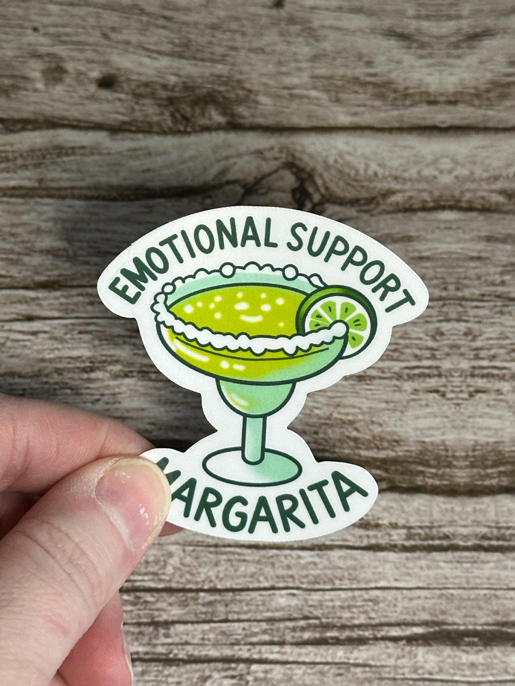 Emotional Support Margarita Sticker: Funny Waterproof Vinyl Decal