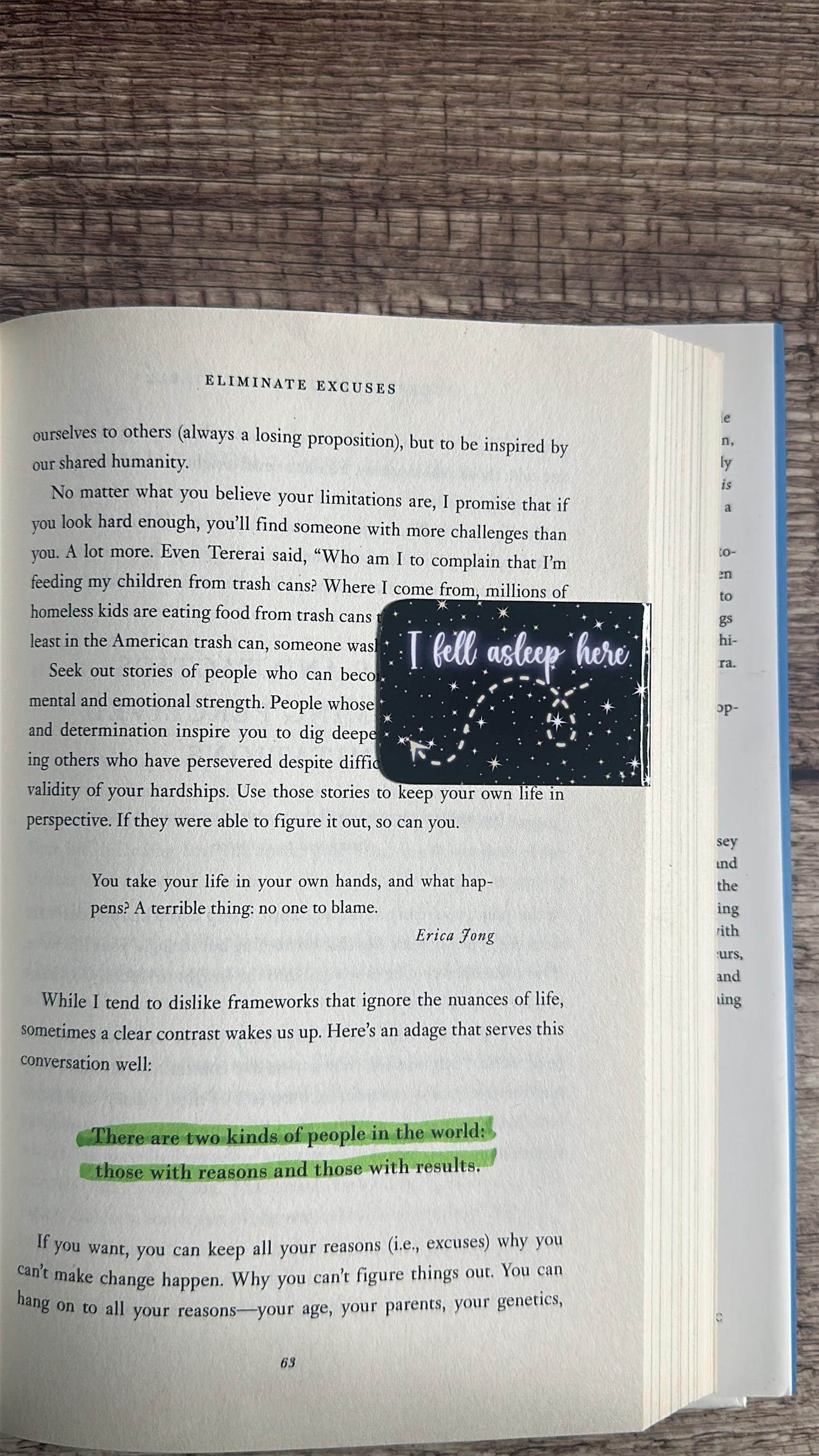 Funny Magnetic Bookmark: I Fell Asleep Here - Book Lover Gift