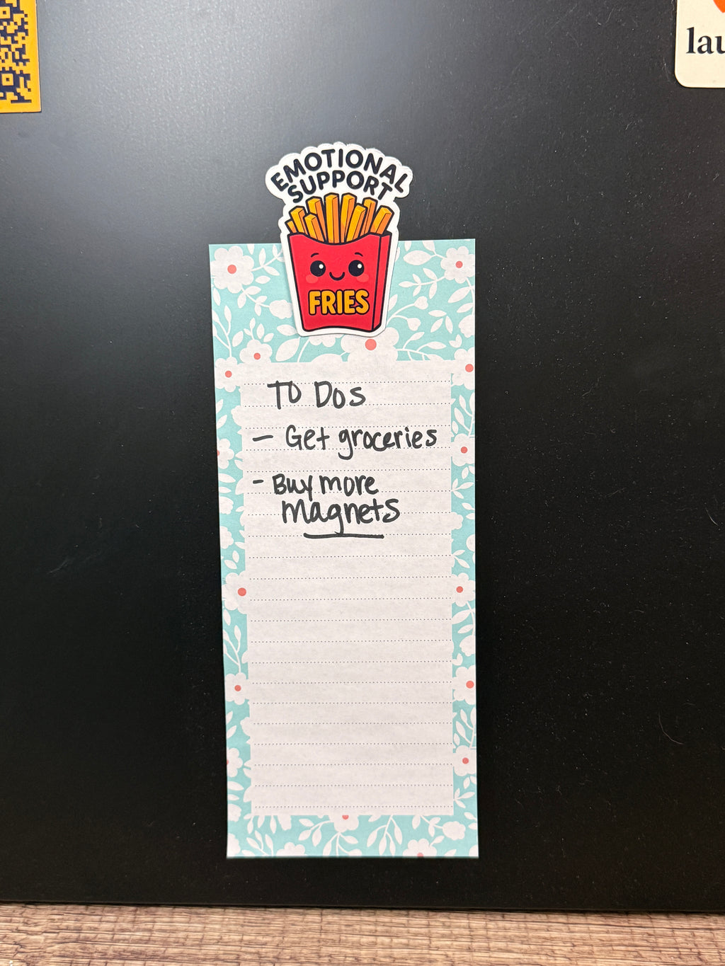 Emotional Support Fries Sticker - Funny Food Lover Gift - Vinyl Sticker for Laptops & Water Bottles