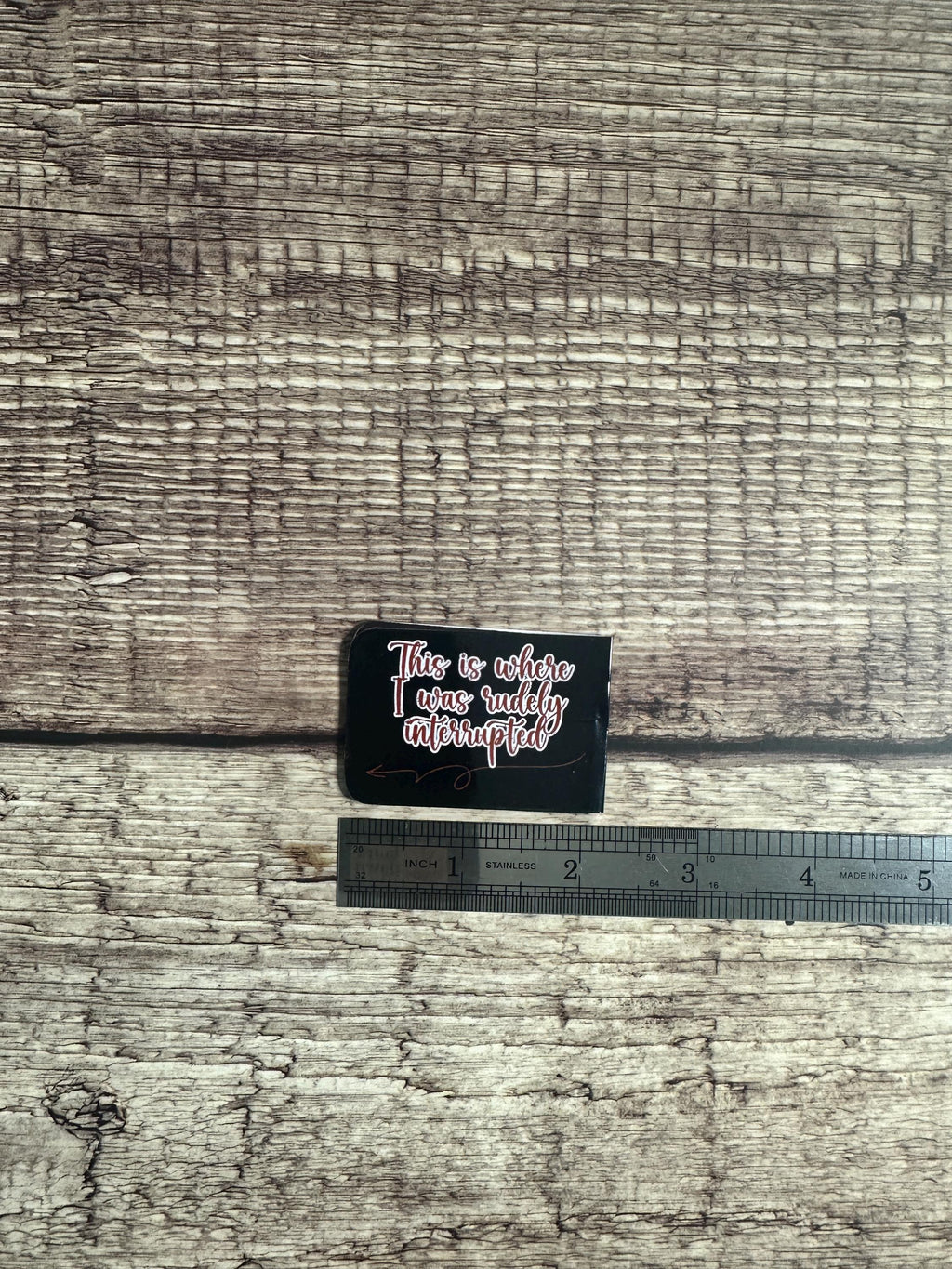 Funny Magnetic Bookmark: "Rudely Interrupted" Page Marker