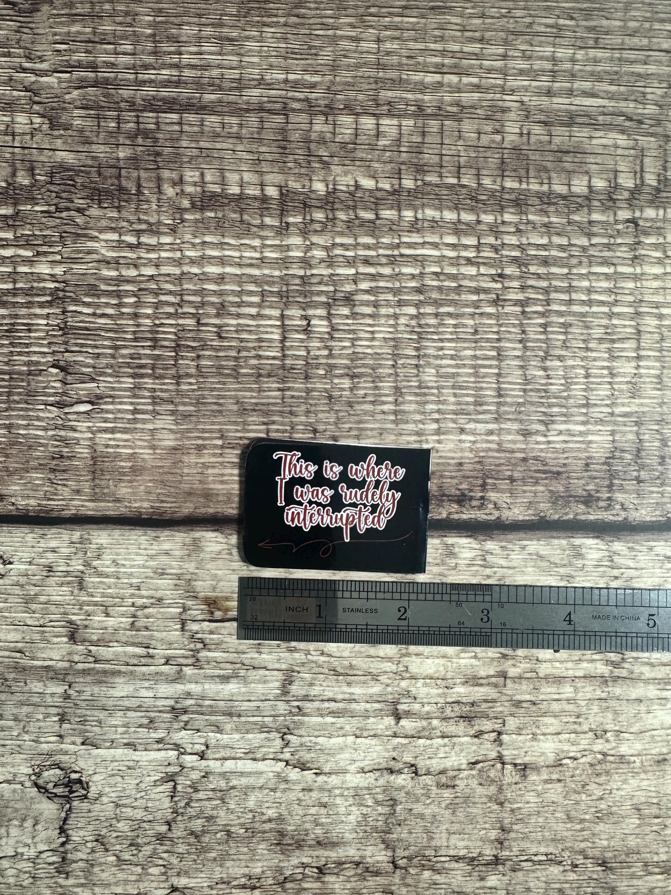 Funny Magnetic Bookmark: "Rudely Interrupted" Page Marker