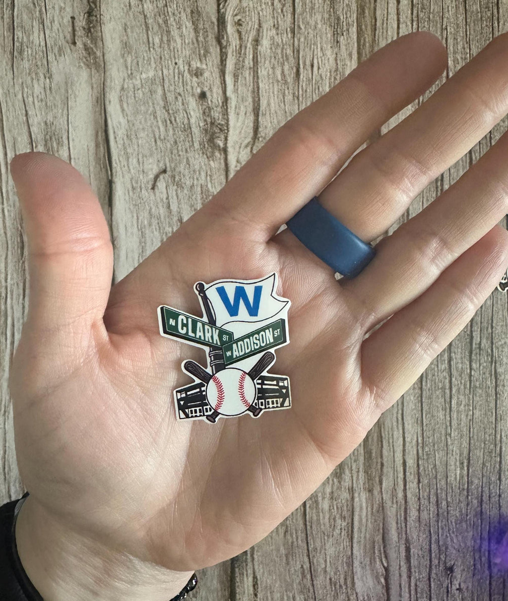 Wrigley Field Inspired Waterproof Sticker: Chicago Baseball Clark & Addison Vinyl Decal