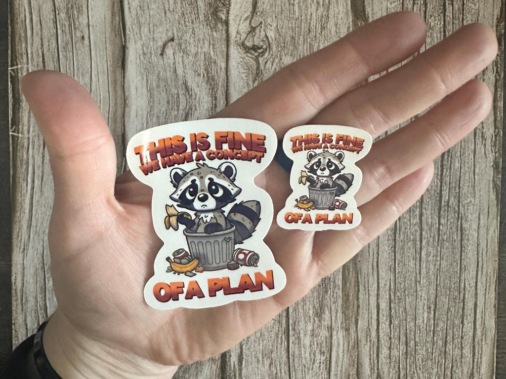 This Is Fine Raccoon Sticker: Funny Anti-Trump Political Humor