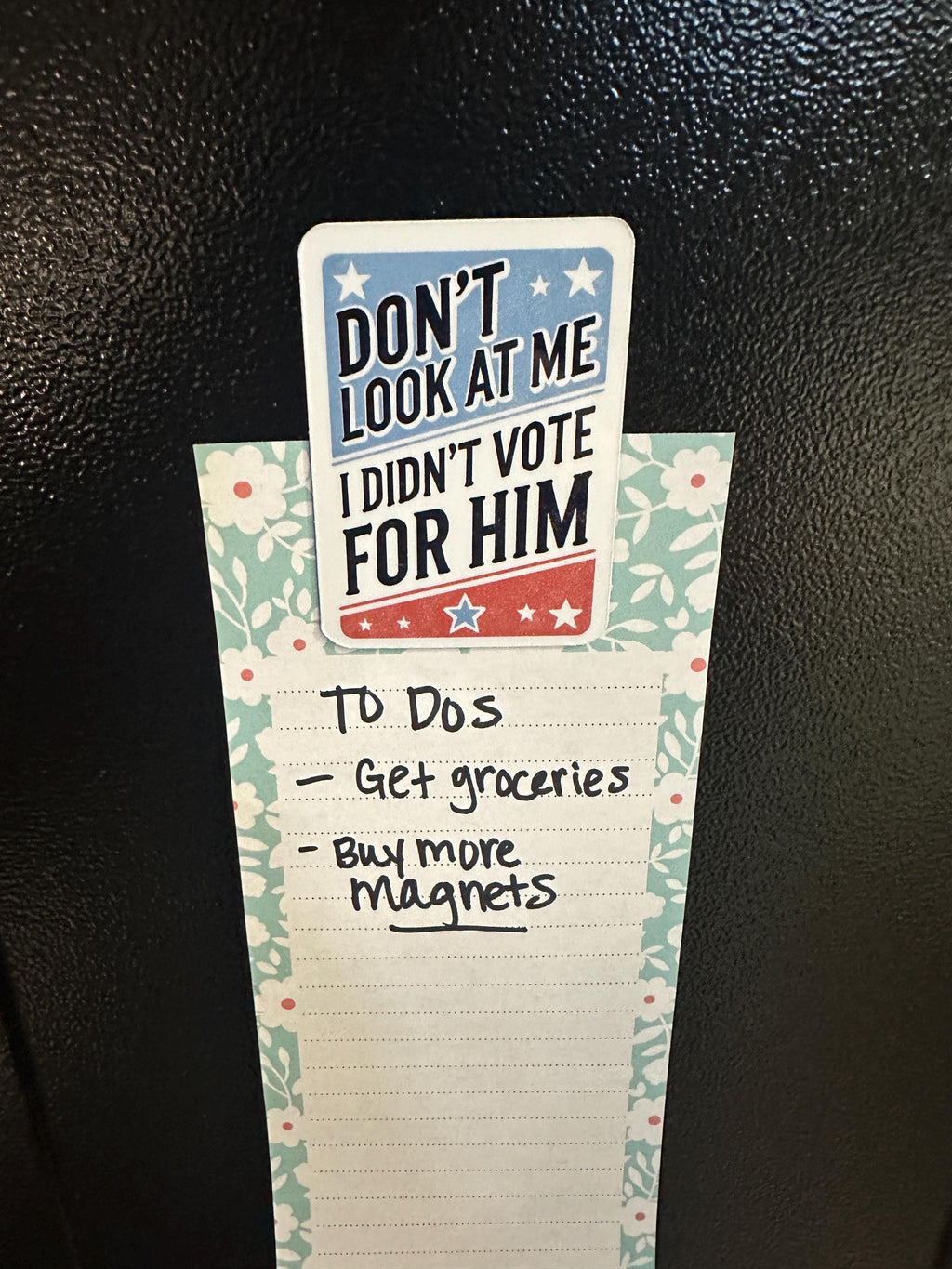 Anti-Trump Vinyl Waterproof Sticker: Political Humor Decal Gift “Don’t Look At Me I Didn’t Vote For Him”