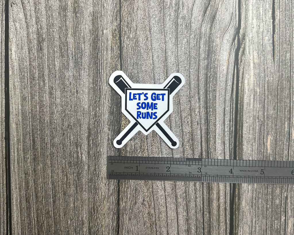 Chicago Baseball Inspired Sticker: "Let's Get Some Runs" Waterproof Vinyl Decal