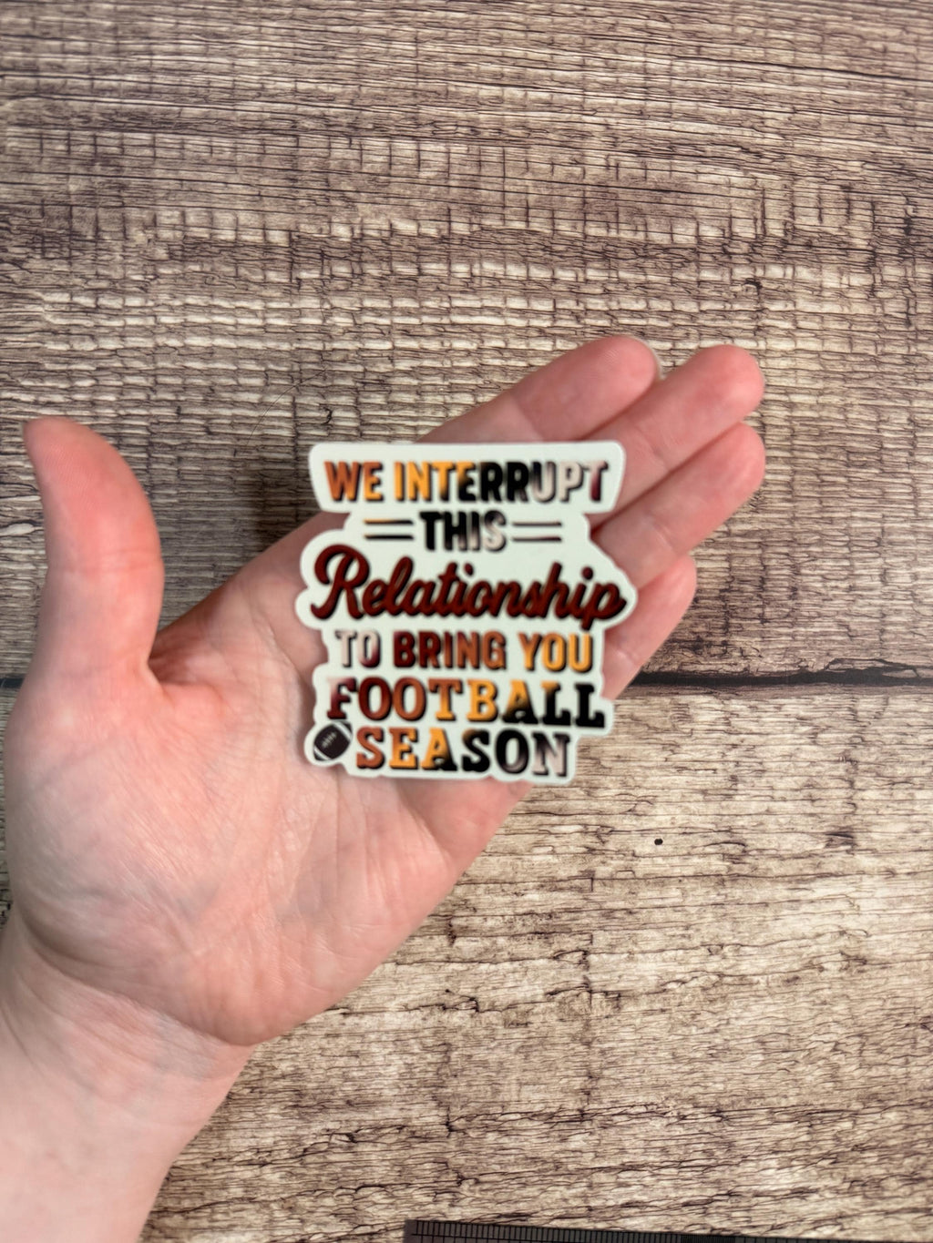 Funny Football Season Sticker: Waterproof Vinyl Decal for Water Bottles