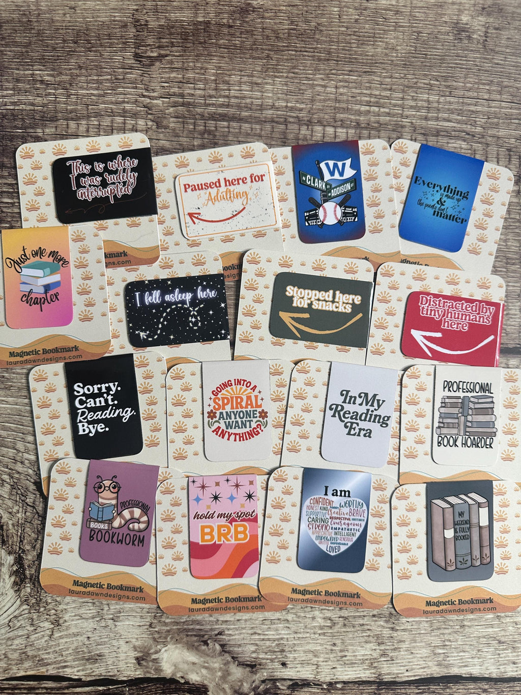 Funny Magnetic Bookmark: "Professional Book Hoarder" -  Reading Lover Gift