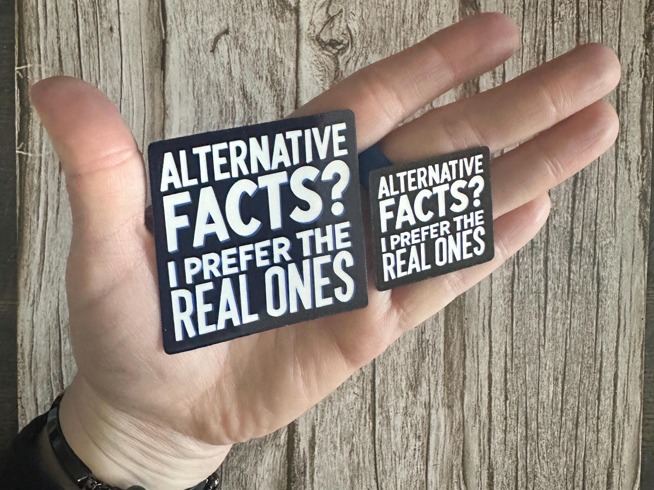 Funny Political Waterproof Sticker "Alternative Facts": Anti-Trump Vinyl Decal