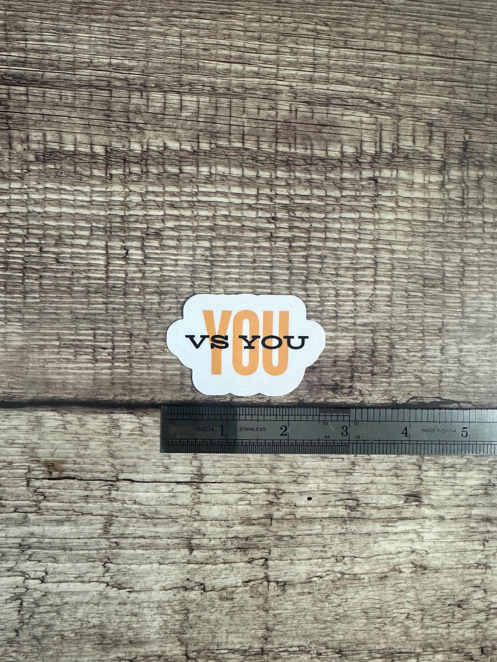 Inspirational Sticker "You vs You" Waterproof Vinyl Decal