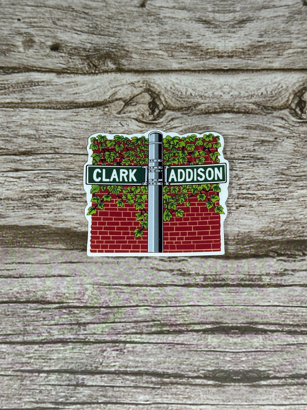 Clark and Addison Sticker or Magnet - Wrigley Field Street Signs - Chicago Cubs Inspired Waterproof Vinyl Decal