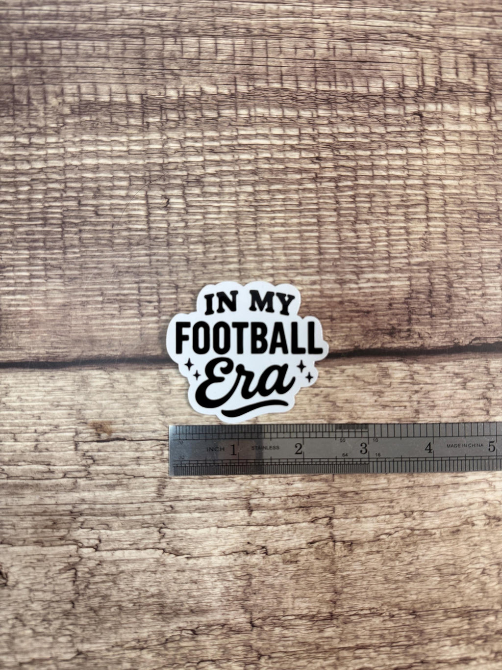 Cute "In My Football Era" Sticker: Waterproof Vinyl Decal