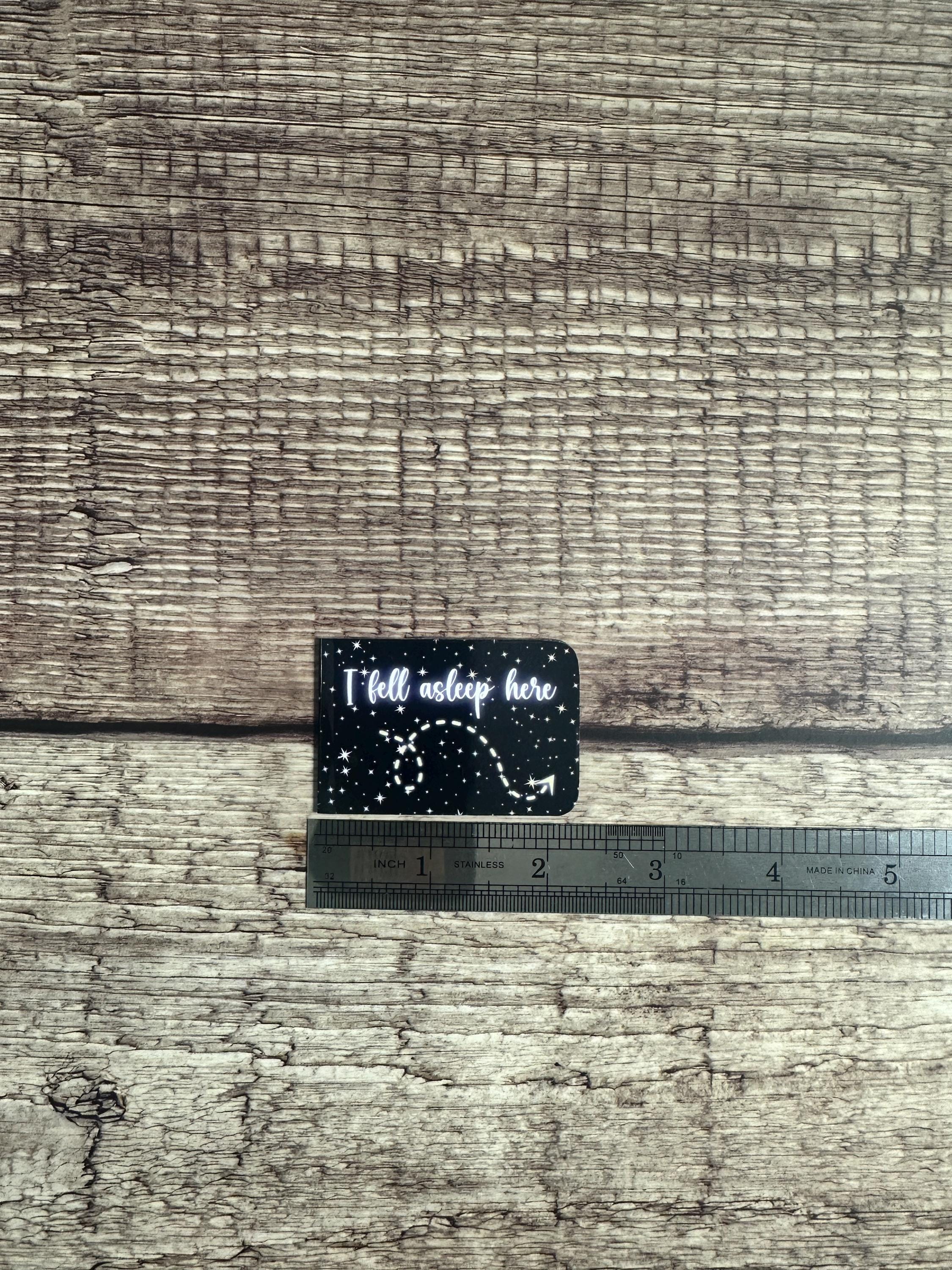 Funny Magnetic Bookmark: I Fell Asleep Here - Book Lover Gift