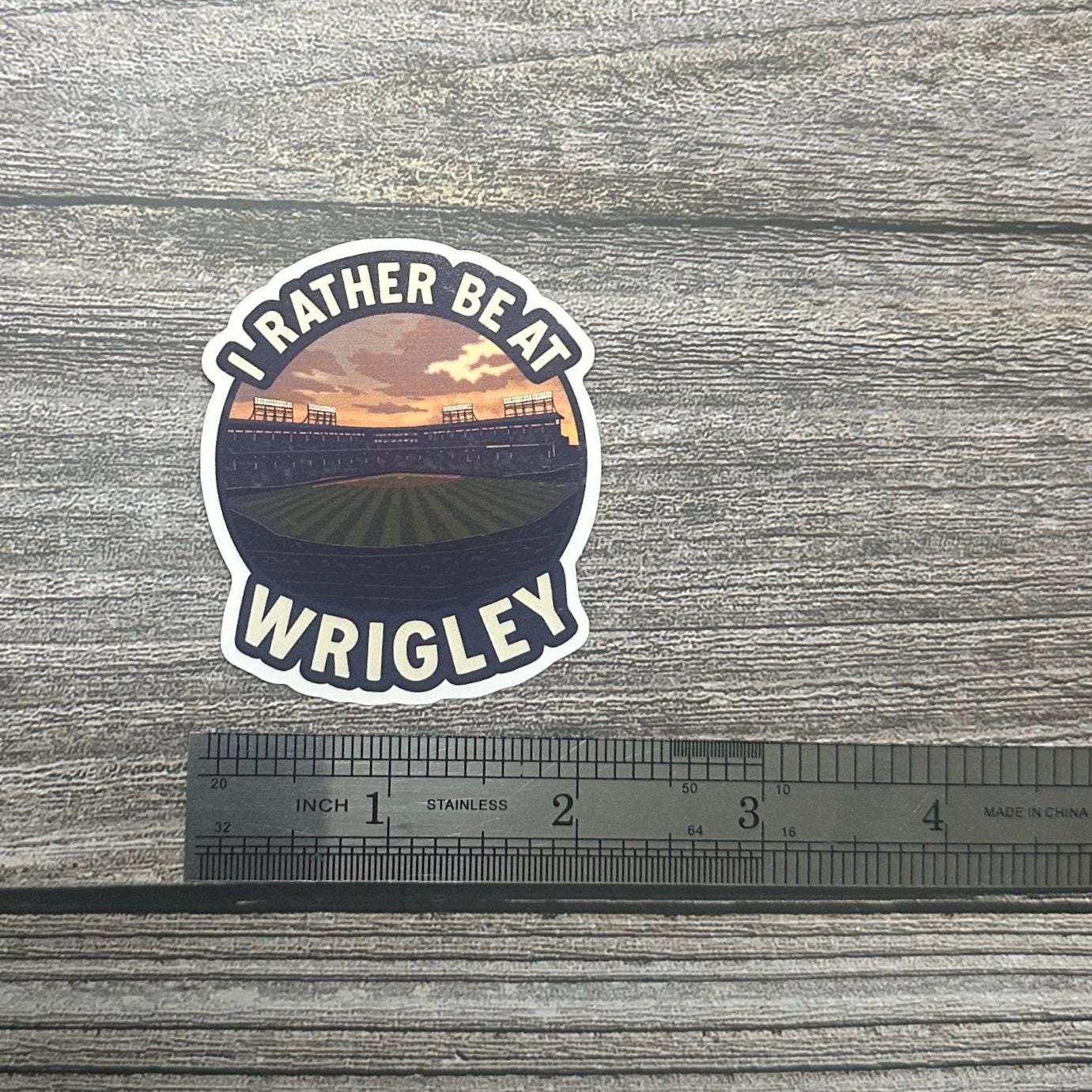 Wrigley Field Inspired Waterproof Sticker: Chicago Baseball Vinyl Decal Gift