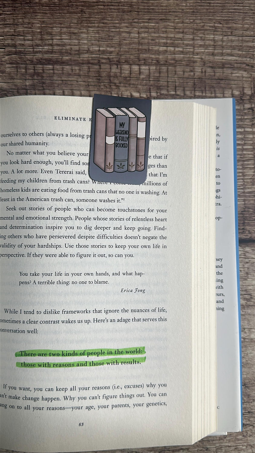 Funny Magnetic Bookmark: My Weekend is Fully Booked - Gift for Book Lovers