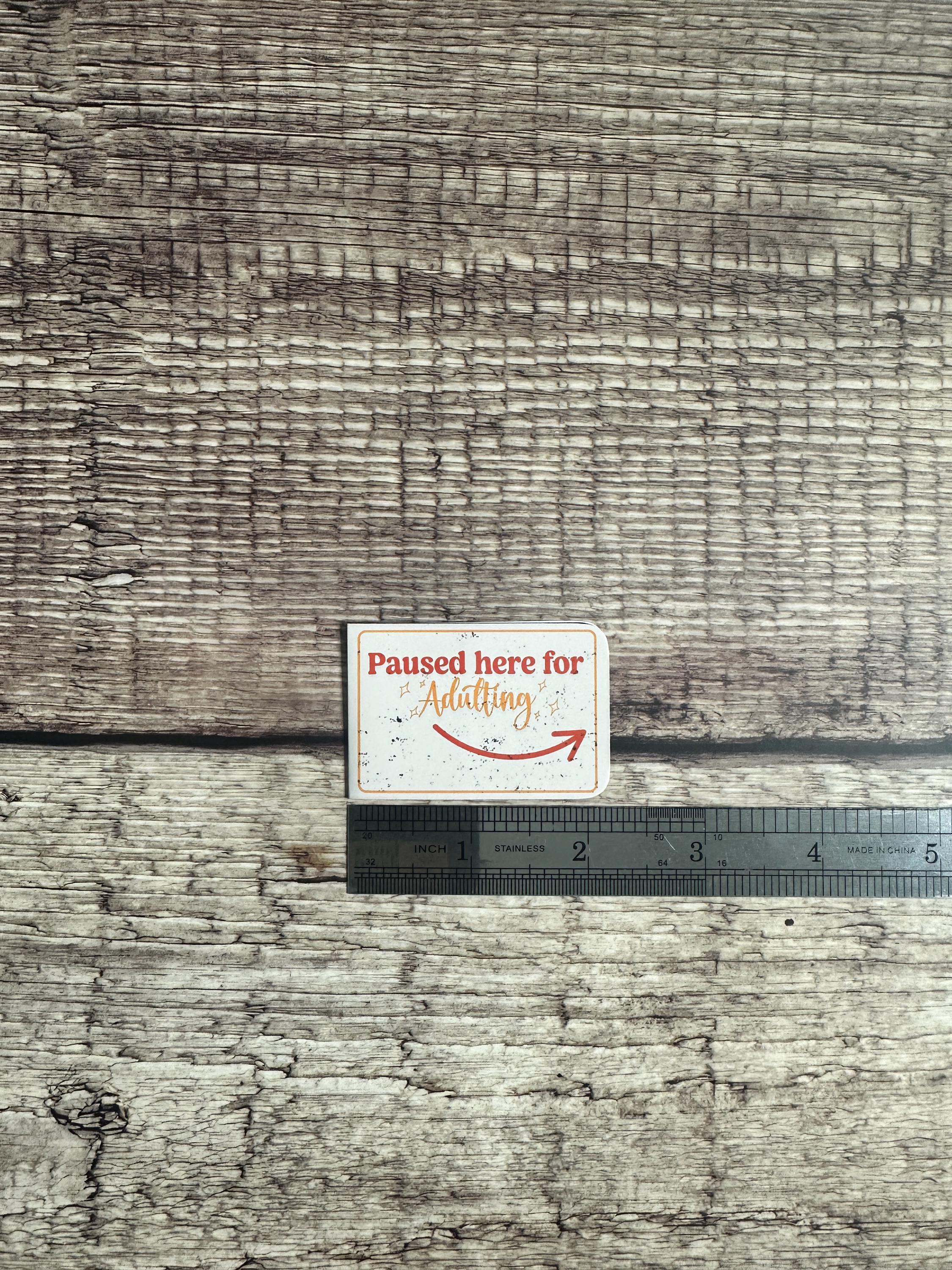 Funny Magnetic Bookmark: Paused Here for Adulting - Book Lover Gift