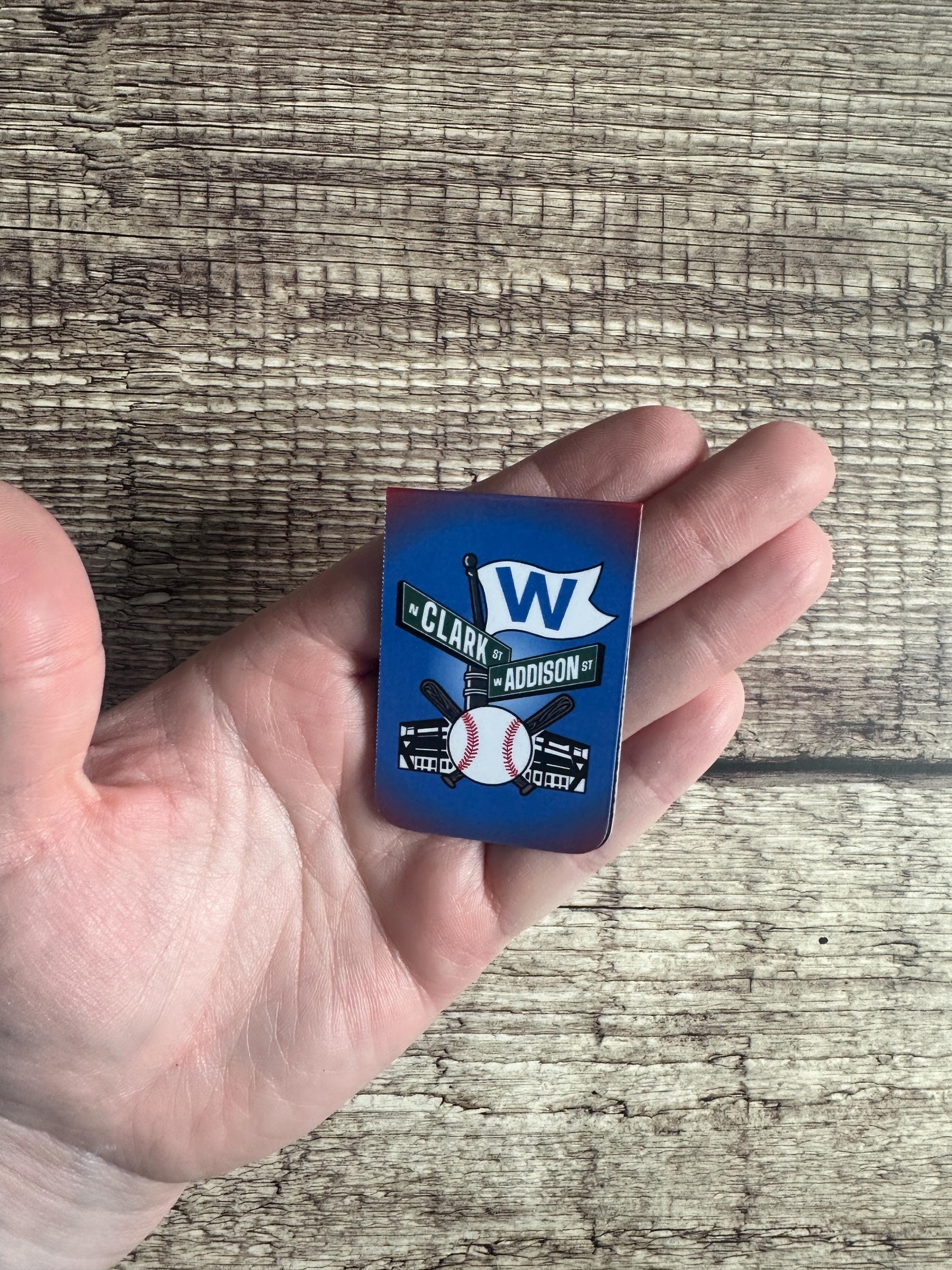 Cubs Inspired Magnetic Bookmark – Addison & Clark Wrigley Field Inspired Design – Page Marker Gift for Fans
