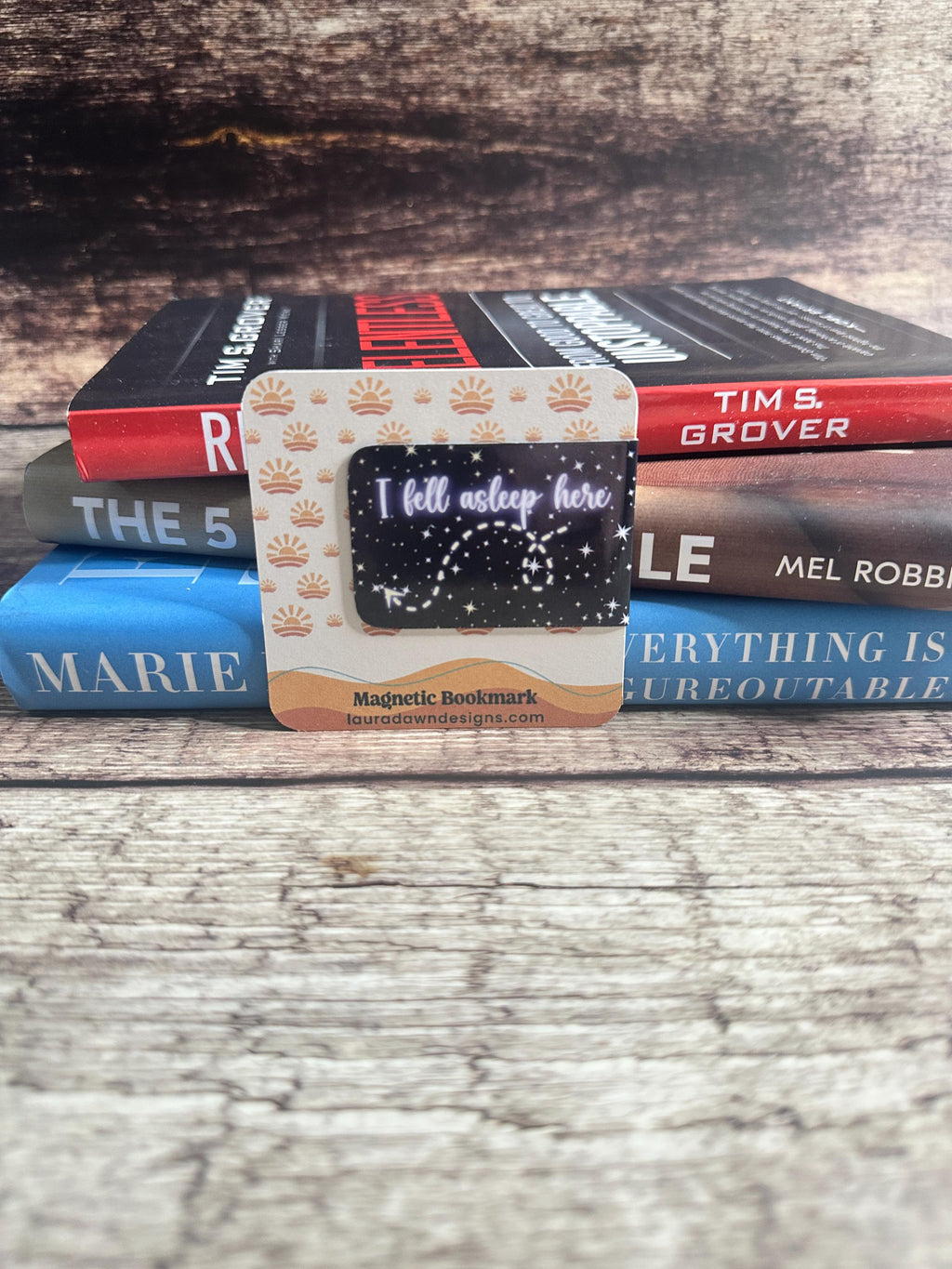 Funny Magnetic Bookmark: I Fell Asleep Here - Book Lover Gift