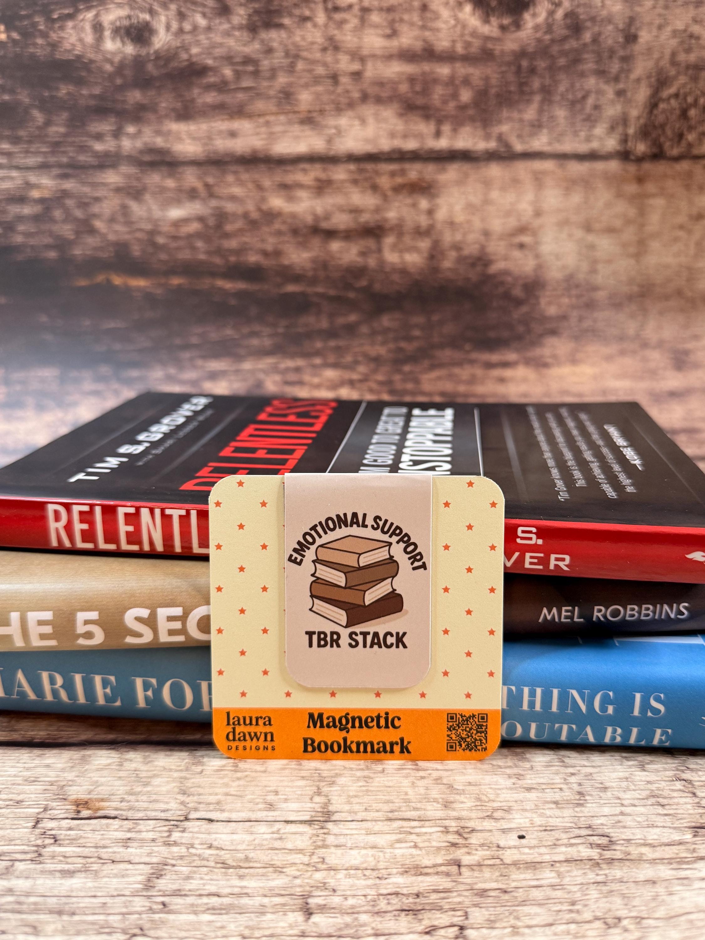 Emotional Support TBR Magnetic Bookmark – Book Lover Bookmark – Page Marker Gift for Readers