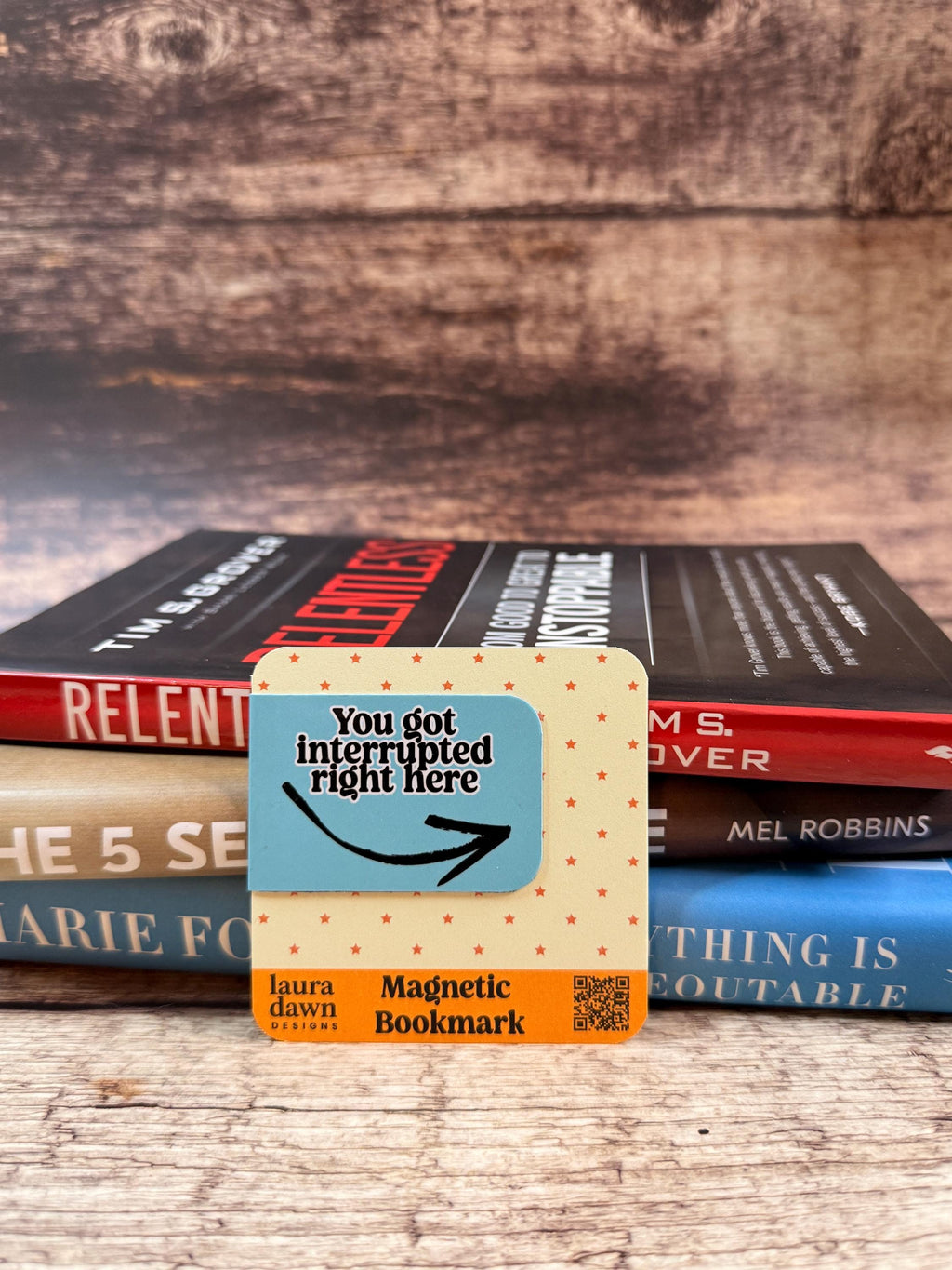 Funny Magnetic Bookmark “You Got Interrupted Right Here” | Double-Sided Arrow Page Marker for Books, Planners & Journals | Book Lover Gift