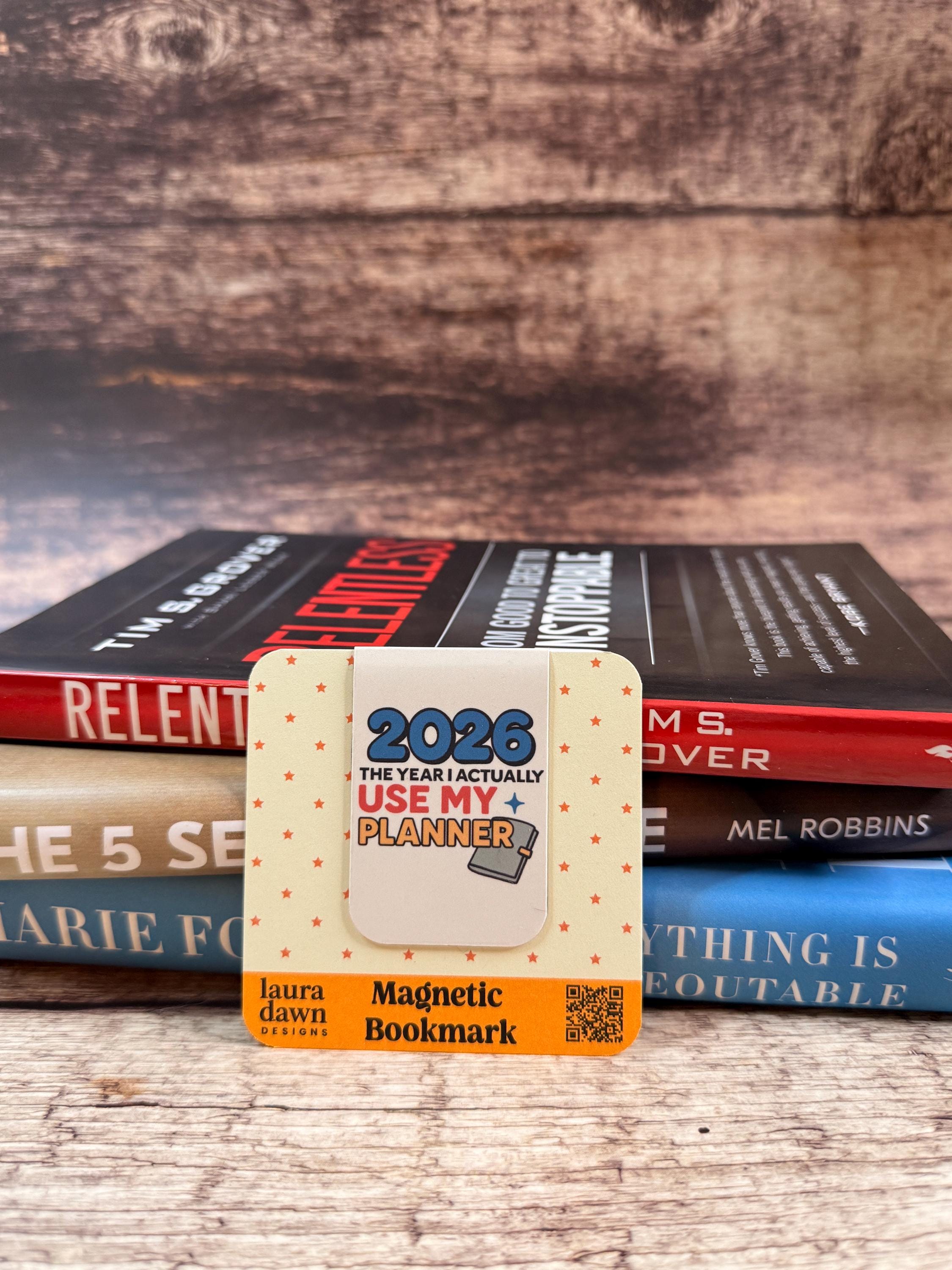 2026 Planner Magnetic Bookmark for Planners & Journals | Funny New Year Page Marker for Goal Setters and Stationery Lovers